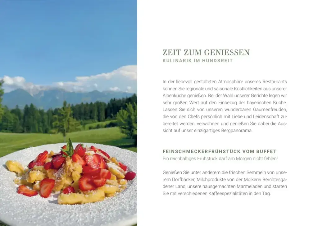 Hausprospekt Seite 8: Zeit zum Genießen – Kulinarik und Feinschmeckerfrühstück