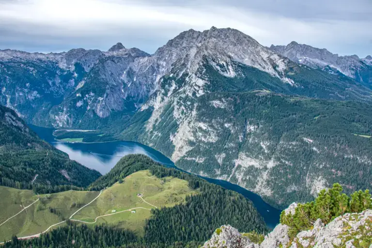 Blick vom Jenner auf den Königssee und die Berchtesgadener Alpen